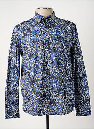Chemise manches longues imprimé fantaisie bleu J&JOY homme
