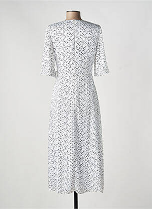 Robe longue manches courtes manches courtes blanc BARILOCHE femme