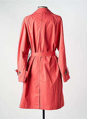 Trench tissage popeline sans capuche rose ICHI femme