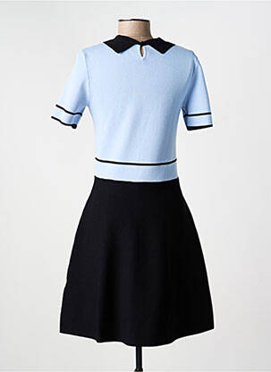 Robe mi-longue manches courtes manches courtes bleu MORGAN femme
