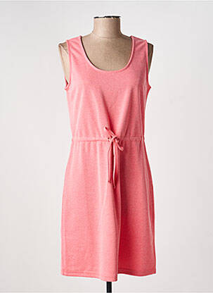 Robe mi-longue sans manche sans manche rose ICHI femme