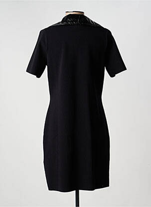 Robe pull stretch manches courtes noir MORGAN femme