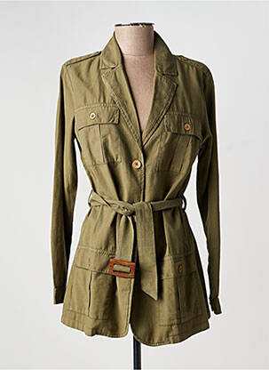 Veste casual col tailleur vert AGATHE & LOUISE femme