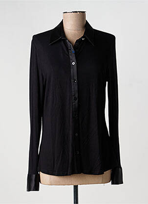 Chemisier coupe cintrée manches longues noir BARILOCHE femme