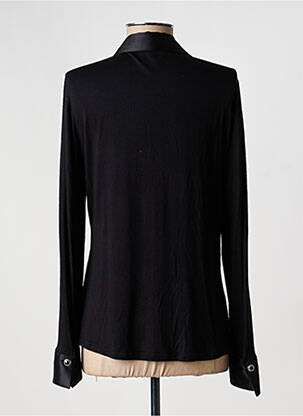 Chemisier coupe cintrée manches longues noir BARILOCHE femme