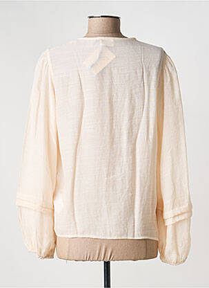 Blouse col rond manches longues beige JULIE GUERLANDE femme