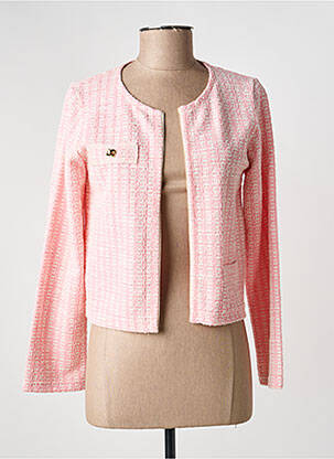 Veste casual col rond rose I.ODENA femme