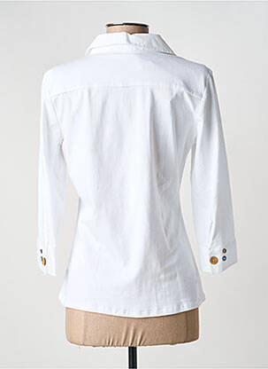 Chemisier coupe cintrée manches longues blanc TINTA femme