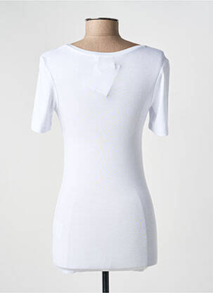 T-shirt stretch manches courtes blanc ICHI femme
