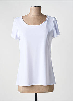 Top stretch manches courtes blanc GENUINE femme