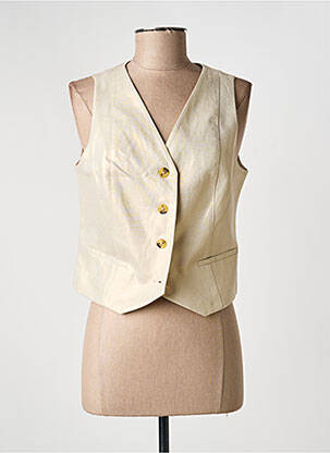 Gilet sans manche doublure beige JULIE GUERLANDE femme