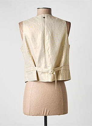 Gilet sans manche doublure beige JULIE GUERLANDE femme