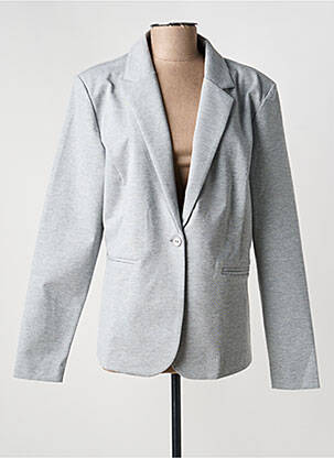 Blazer poches gris ICHI femme