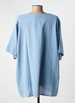 Top manches longues manches longues bleu LEAH CURVE femme