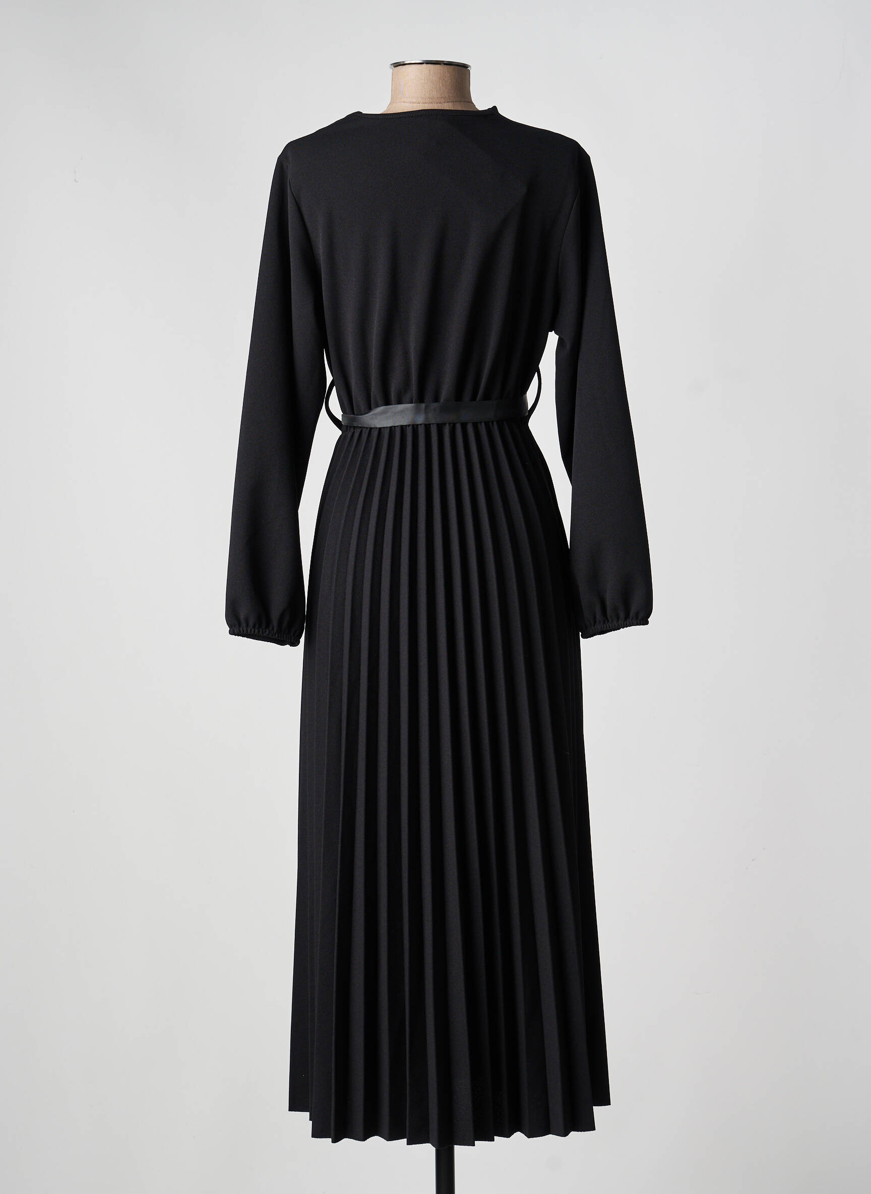 Robe longue manches longues manches longues noir NEW STYLE femme