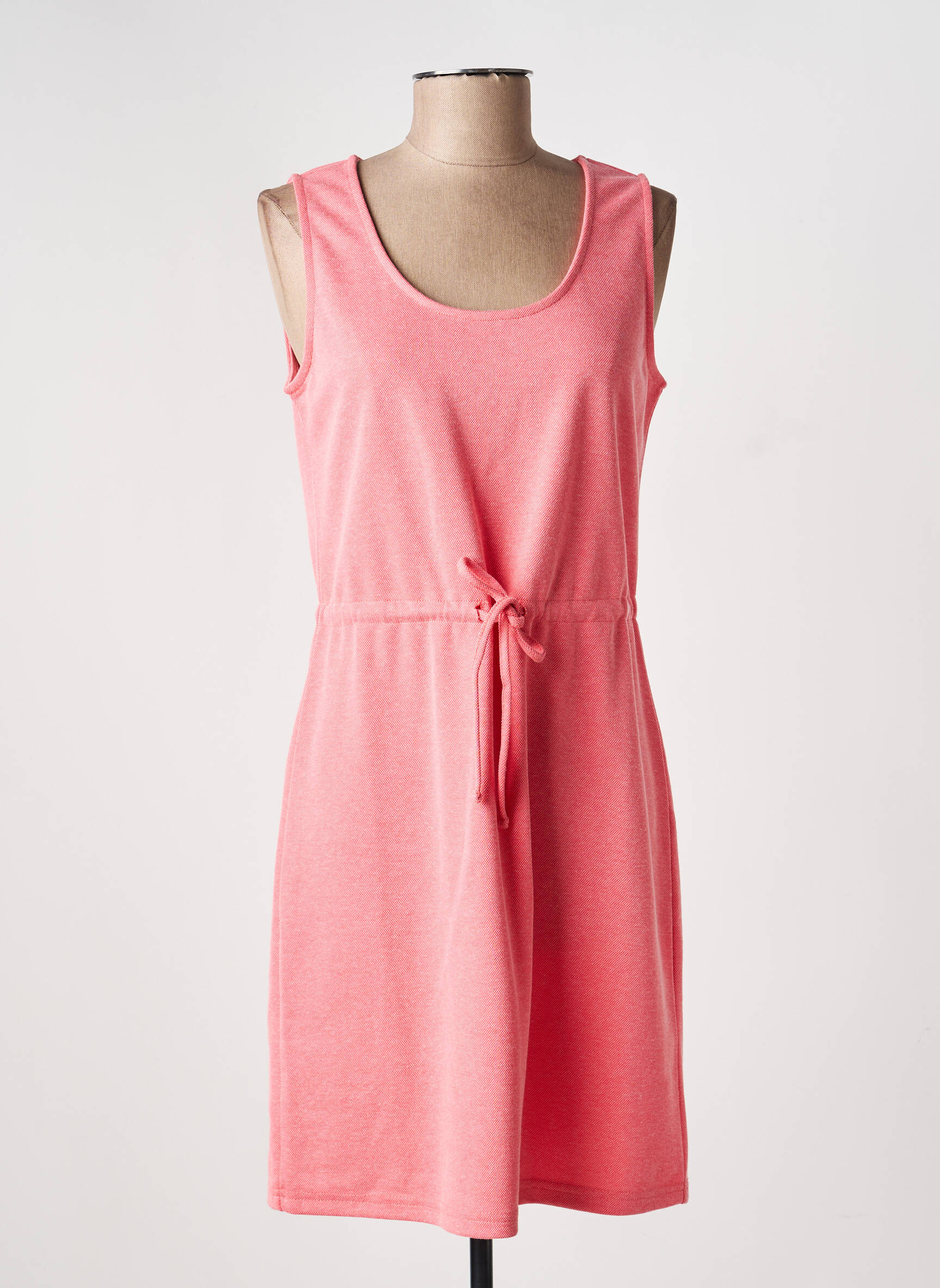 Robe mi-longue sans manche sans manche rose ICHI femme