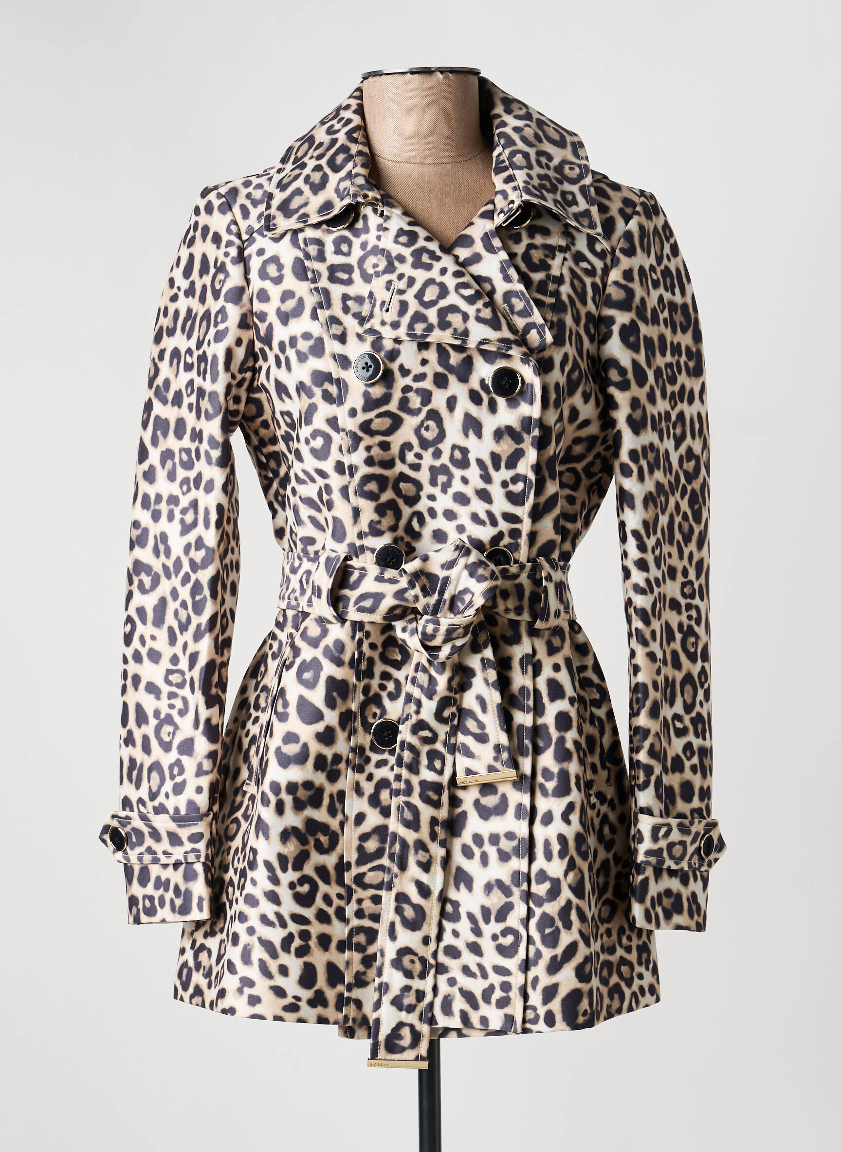 Trench finition intérieure doublée sans capuche beige MORGAN femme