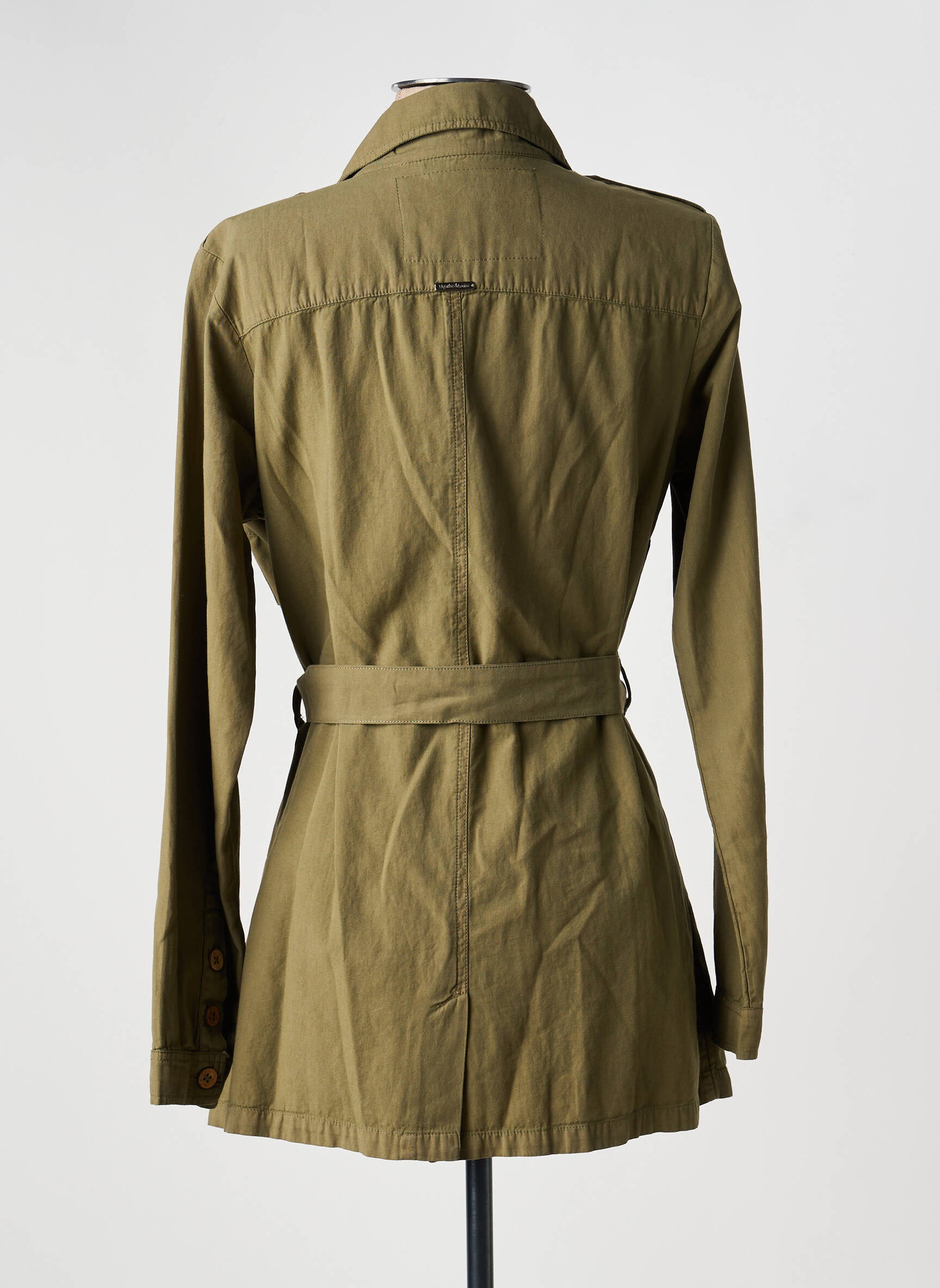 Veste casual col tailleur vert AGATHE & LOUISE femme
