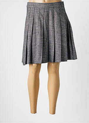 Jupe courte coupe évasée gris ICHI femme