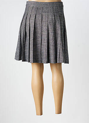 Jupe courte coupe évasée gris ICHI femme
