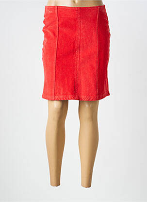 Jupe courte poches orange ICHI femme