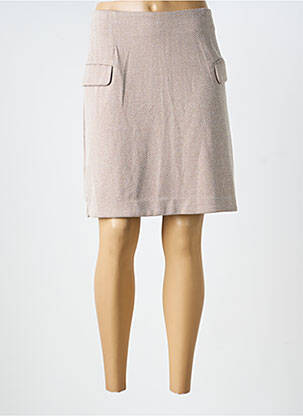 Jupe courte poches beige ICHI femme