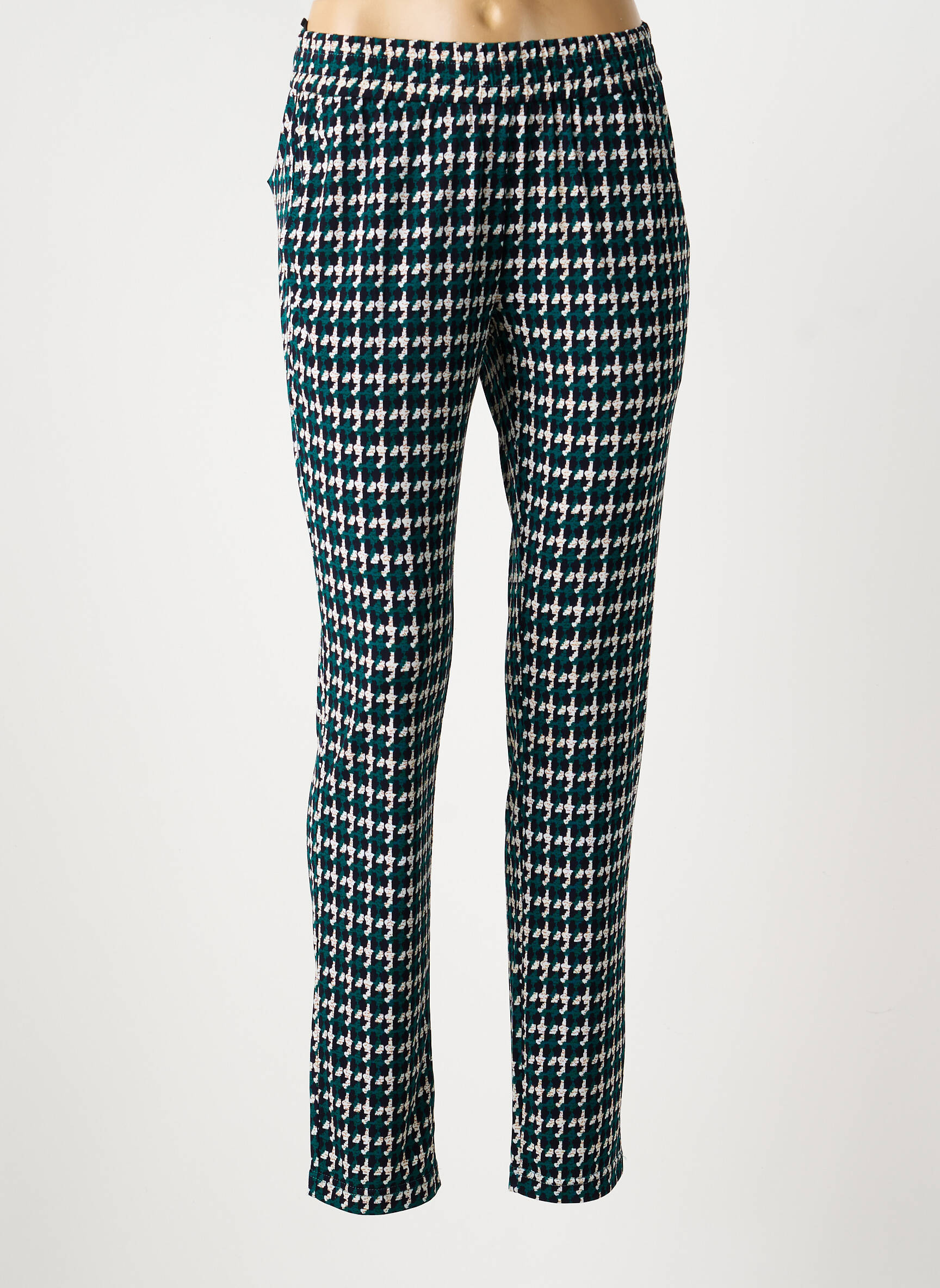 Pantalon slim taille élastique vert LCDN femme