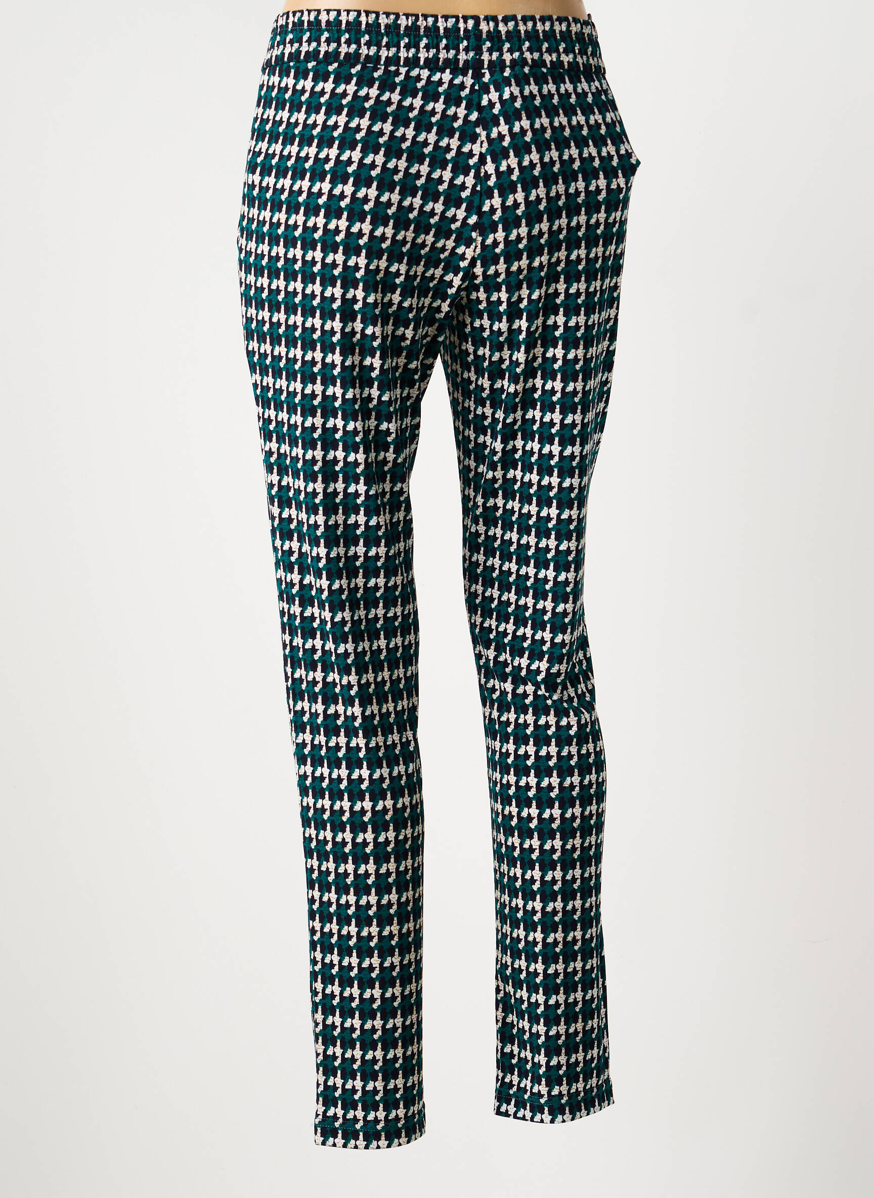 Pantalon slim taille élastique vert LCDN femme