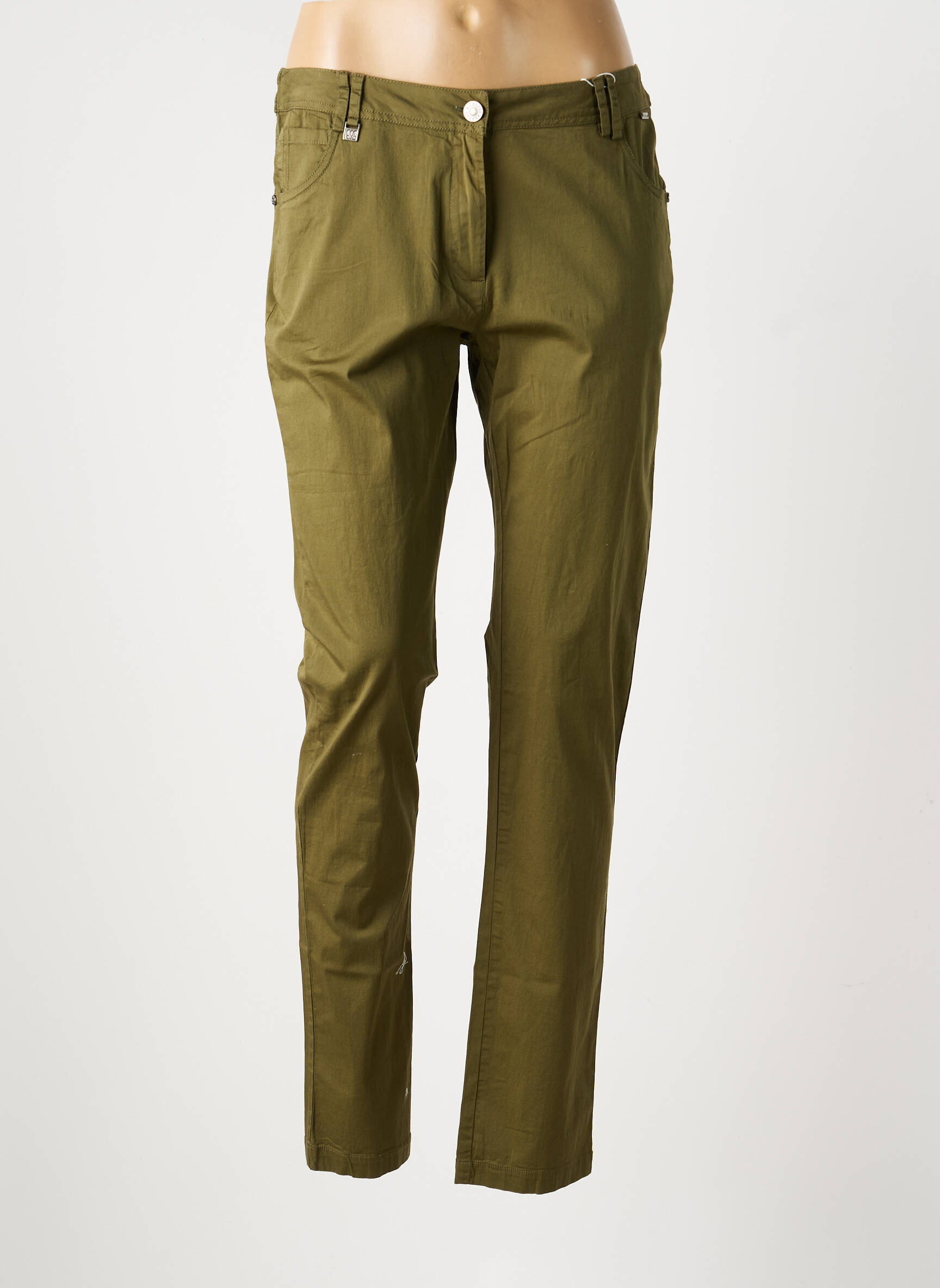 Pantalon slim poches vert AGATHE & LOUISE femme