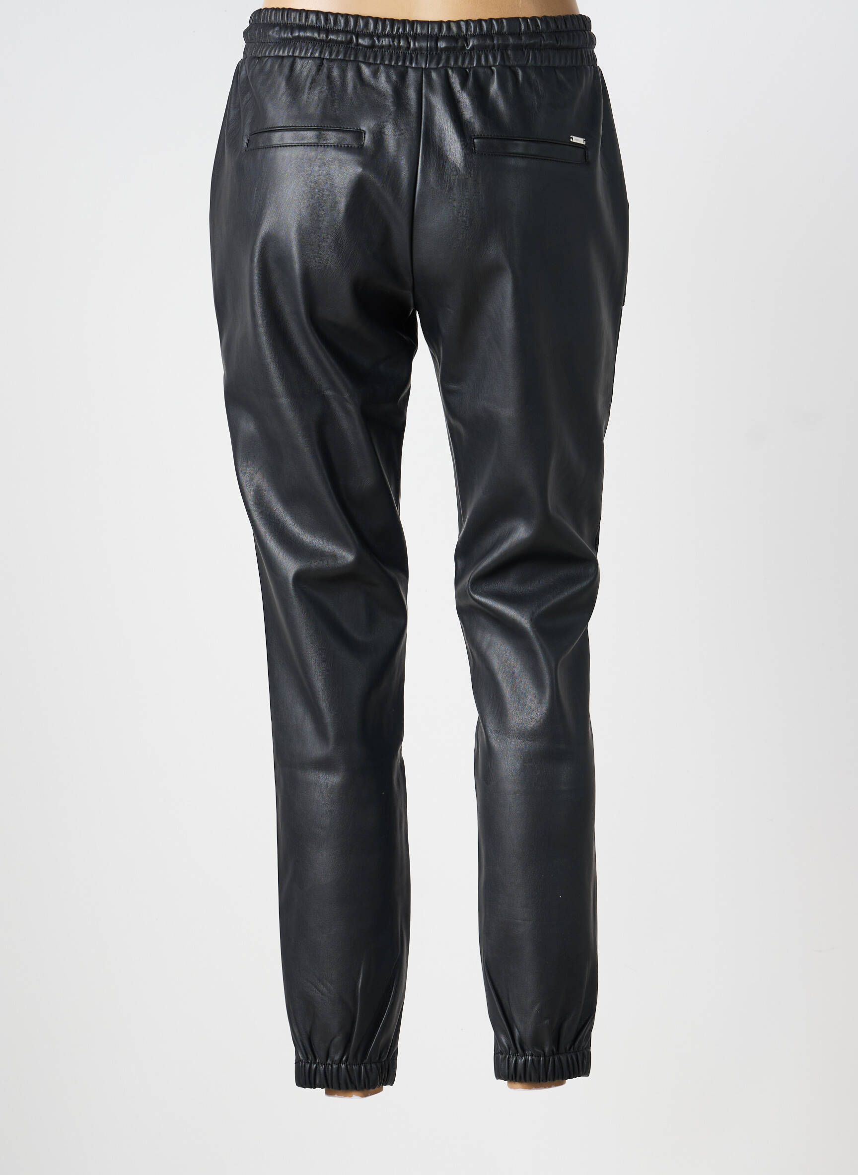 Pantalon slim taille élastique noir MORGAN femme