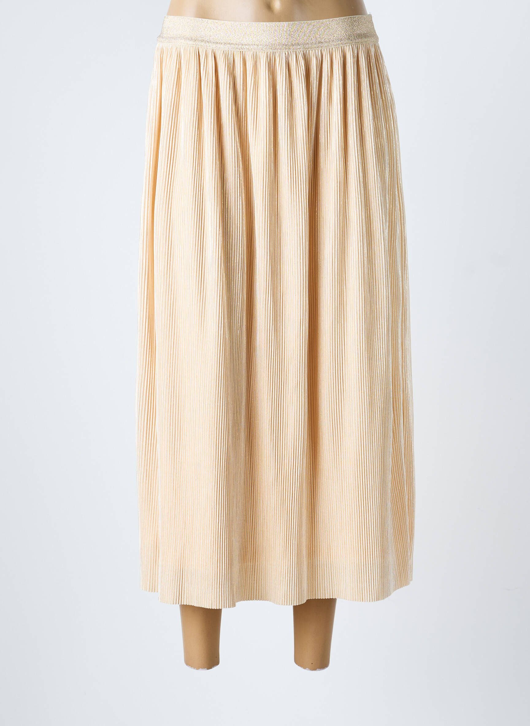 Jupe longue coupe fluide beige JULIE GUERLANDE femme
