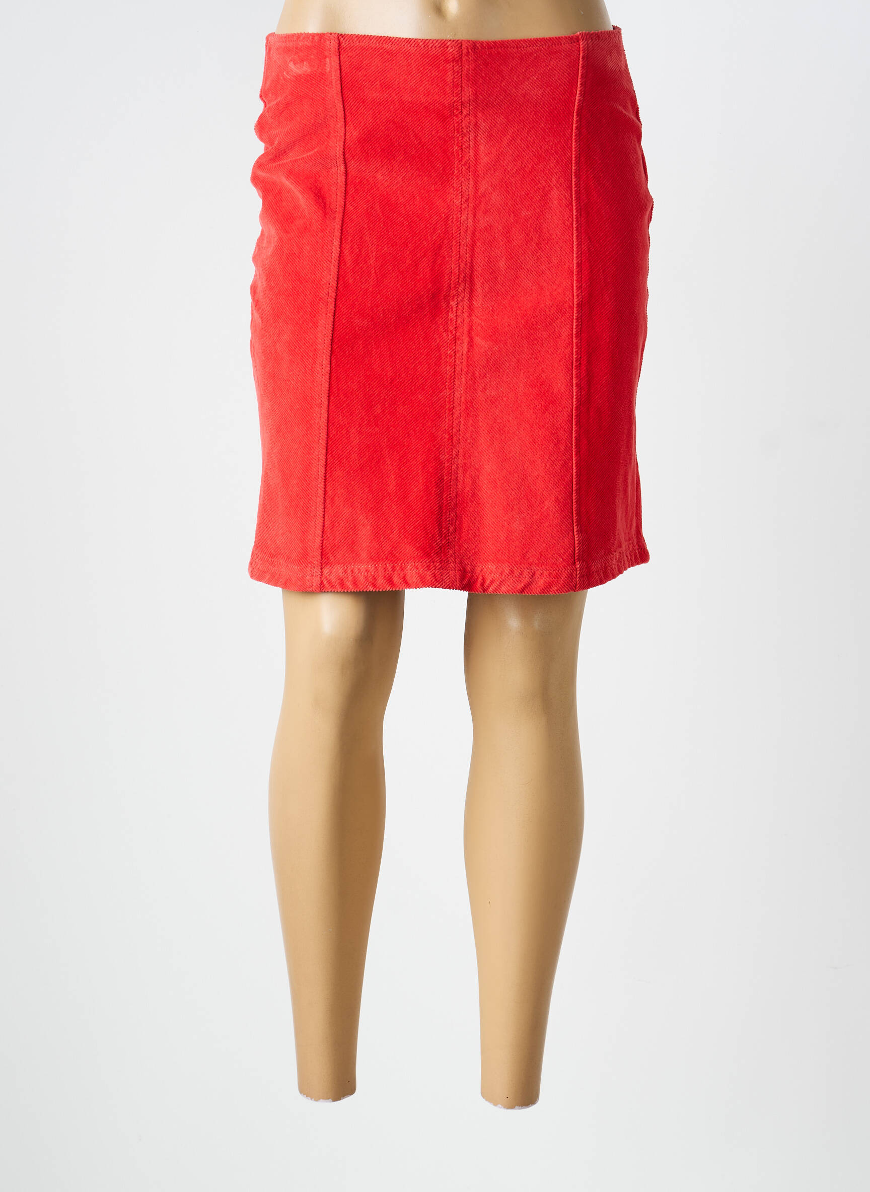 Jupe courte poches orange ICHI femme