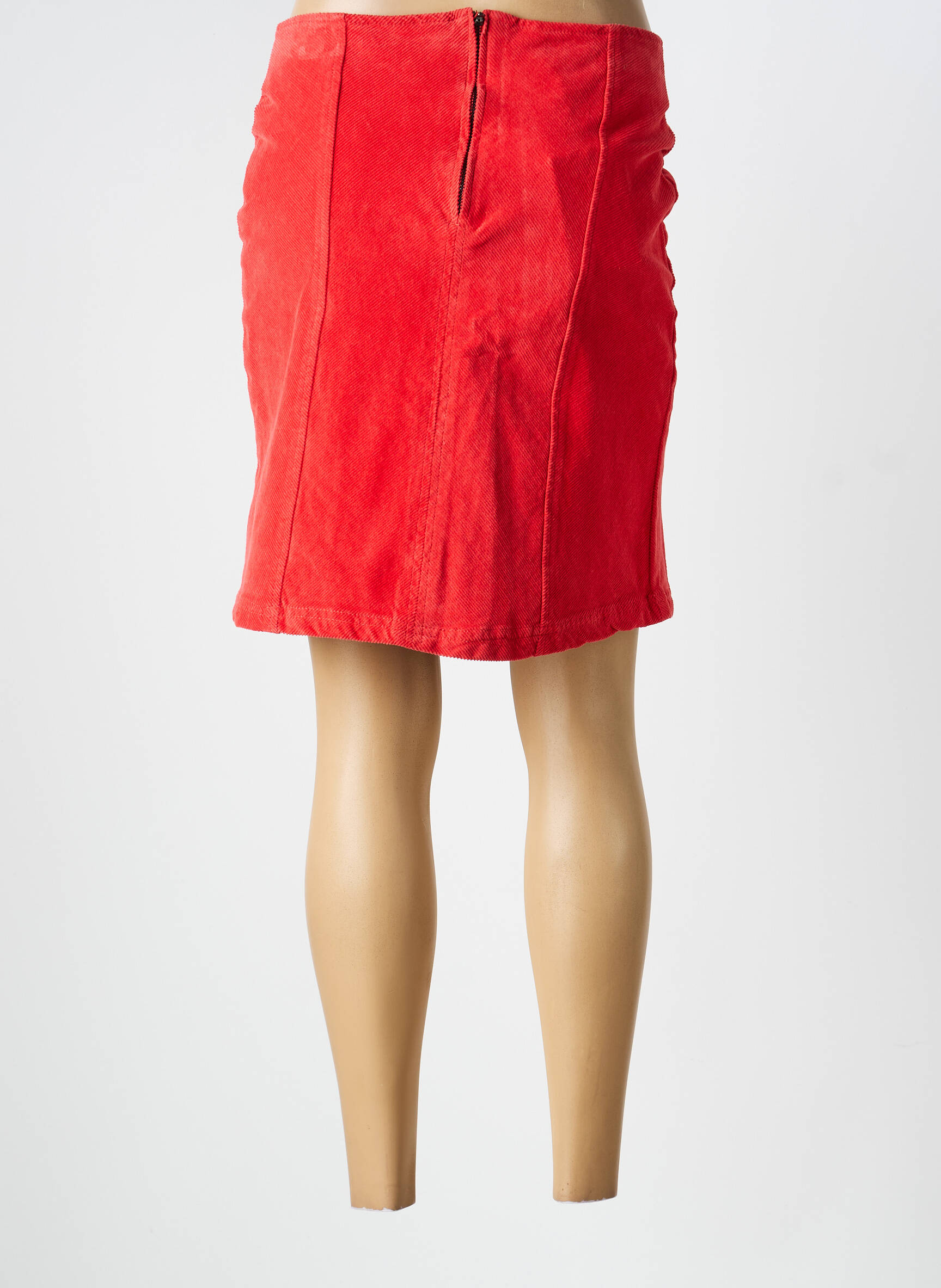 Jupe courte poches orange ICHI femme