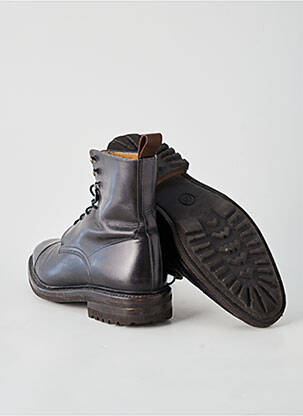 Bottines/boots matière lisse talon bas noir CARLOS SANTOS homme