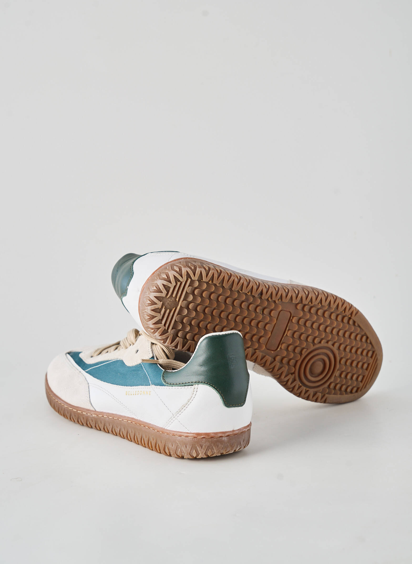 Baskets matière lisse bout rond beige BELLEDONNE homme