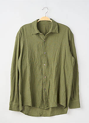 Chemise manches longues fermeture boutonnée sur le devant vert SANS MARQUE homme