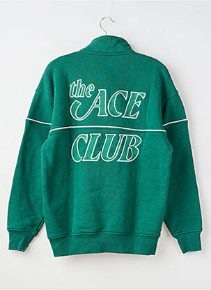 Sweat-shirt broderie manches longues vert THE ACE CLUB homme