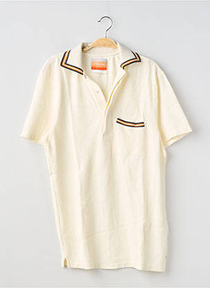 Polo coupe droite manches courtes beige RIVIERAS homme