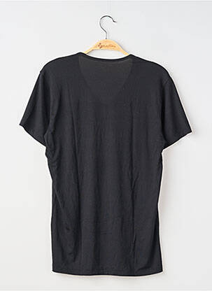 T-shirt coupe droite manches courtes noir UNIQLO homme