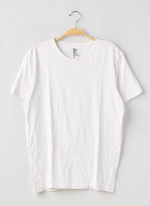 T-shirt coupe droite manches courtes blanc H&M homme