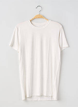 T-shirt coupe droite manches courtes blanc UNIQLO homme
