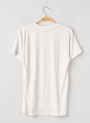 T-shirt coupe droite manches courtes blanc UNIQLO homme