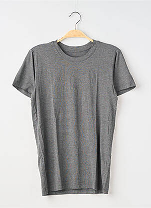 T-shirt coupe droite manches courtes gris UNIQLO homme
