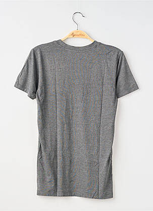 T-shirt coupe droite manches courtes gris UNIQLO homme