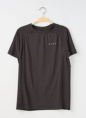 T-shirt coupe droite manches courtes noir SANS MARQUE homme