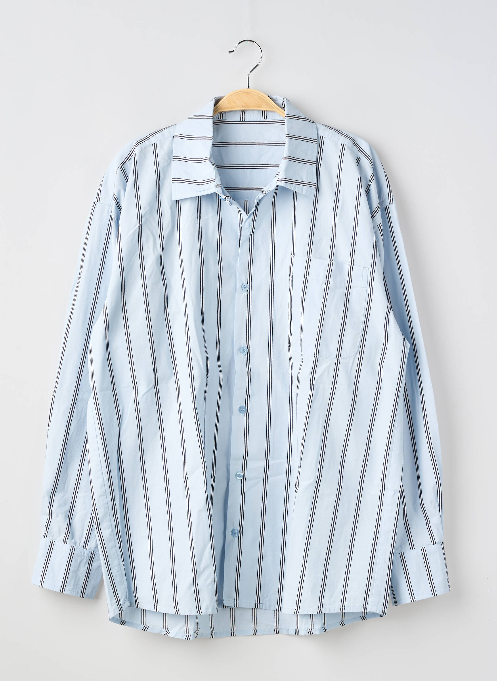 Chemise manches longues imprimé fantaisie bleu SANS MARQUE homme