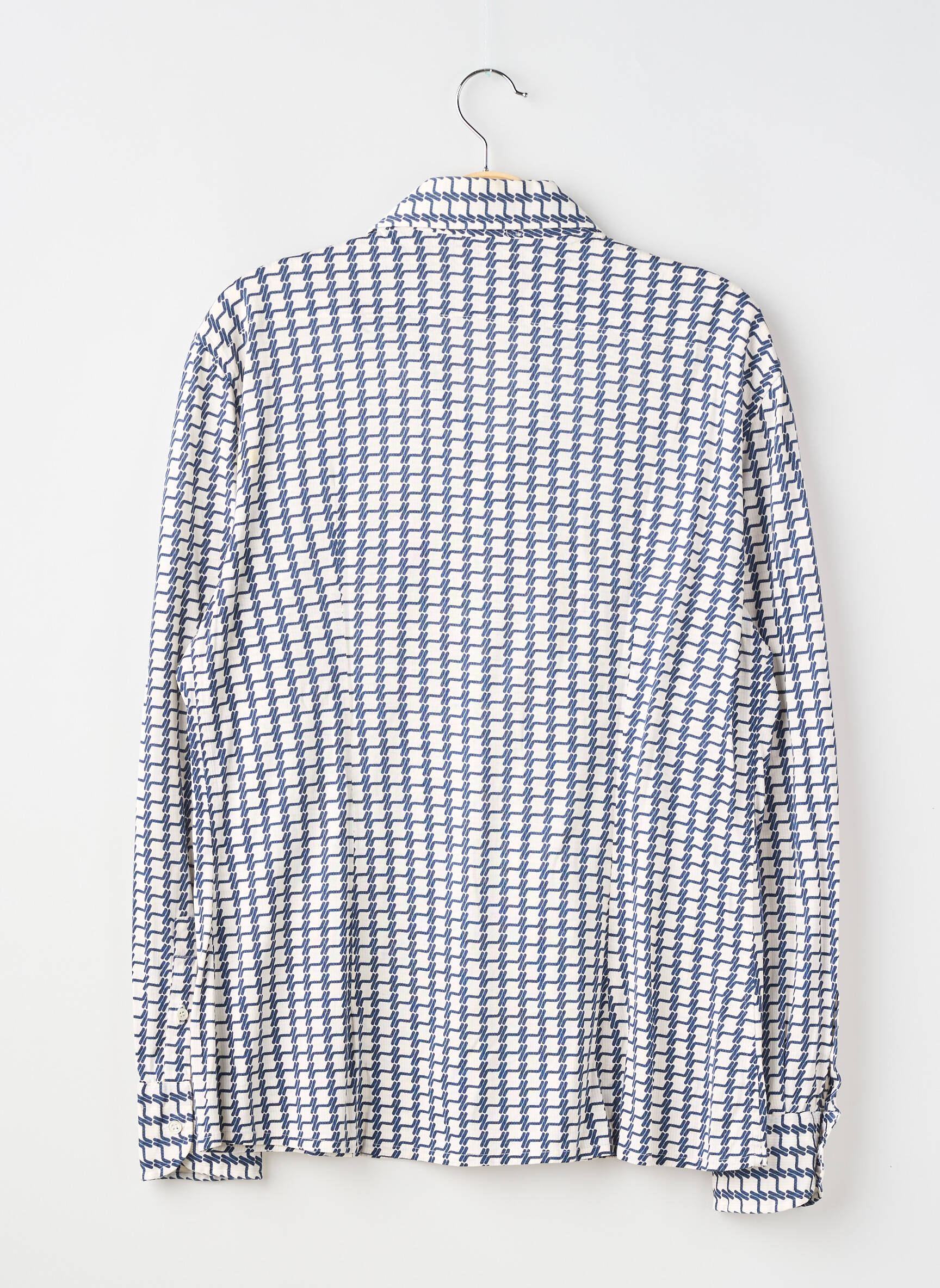Chemise manches longues imprimé fantaisie bleu MARIO IRACE homme