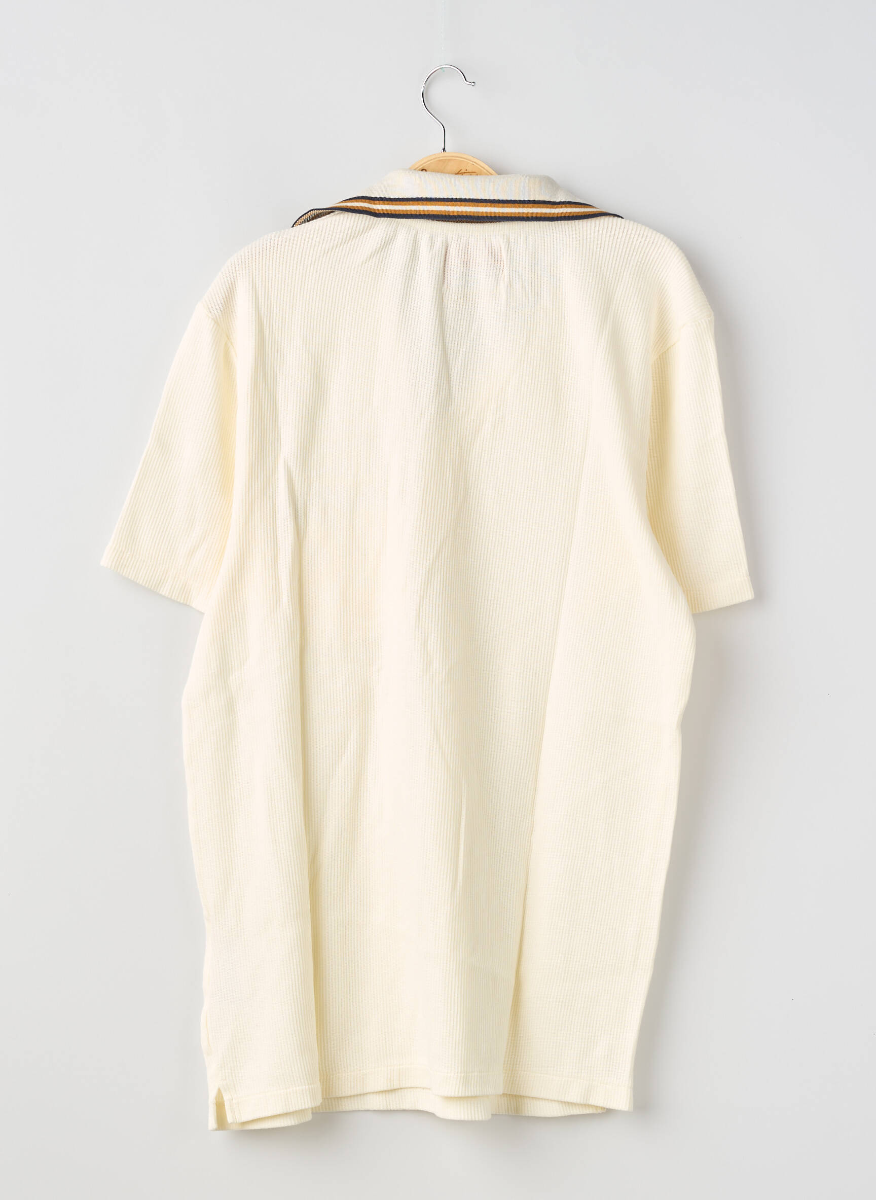 Polo coupe droite manches courtes beige RIVIERAS homme