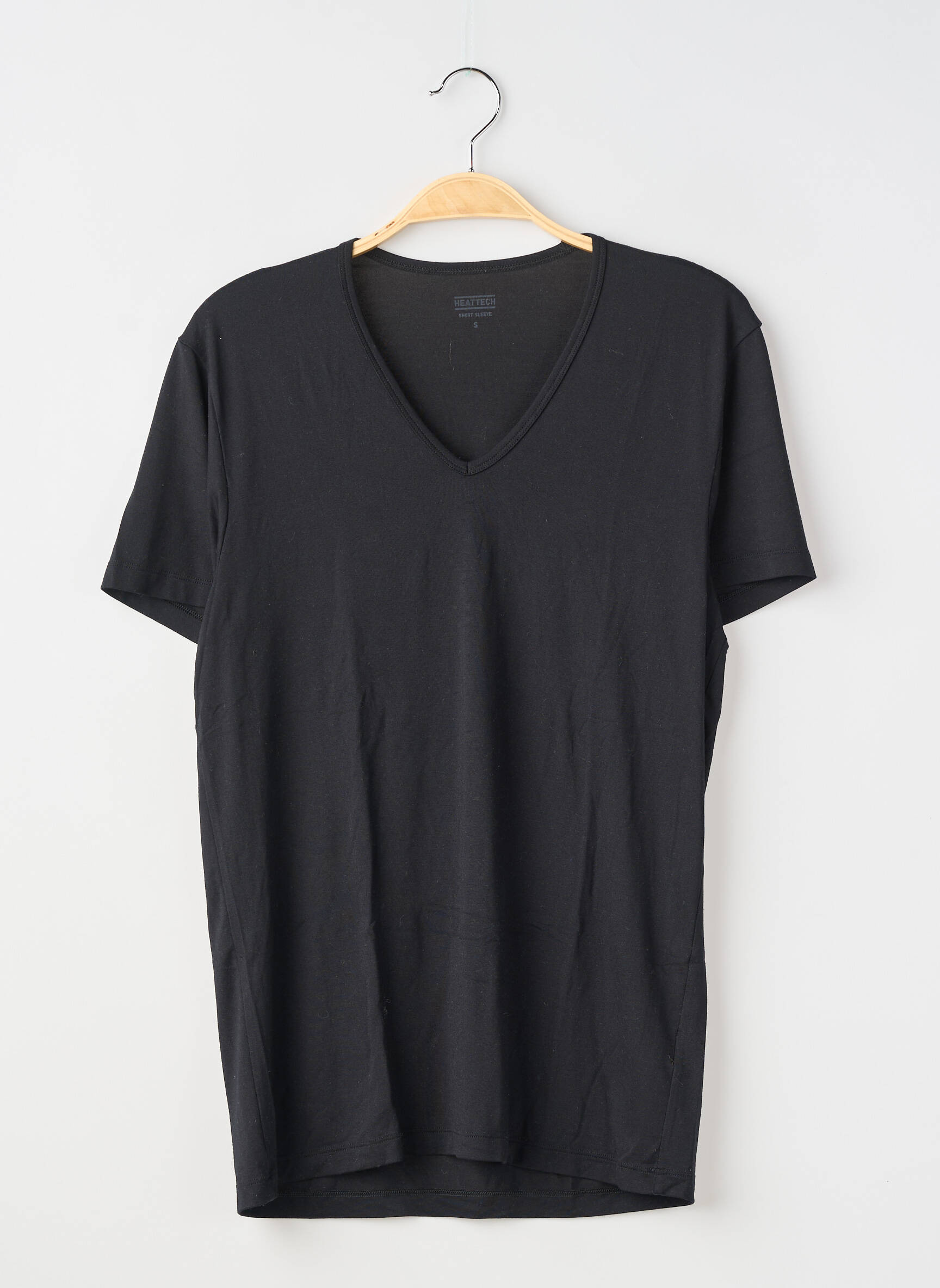 T-shirt coupe droite manches courtes noir UNIQLO homme