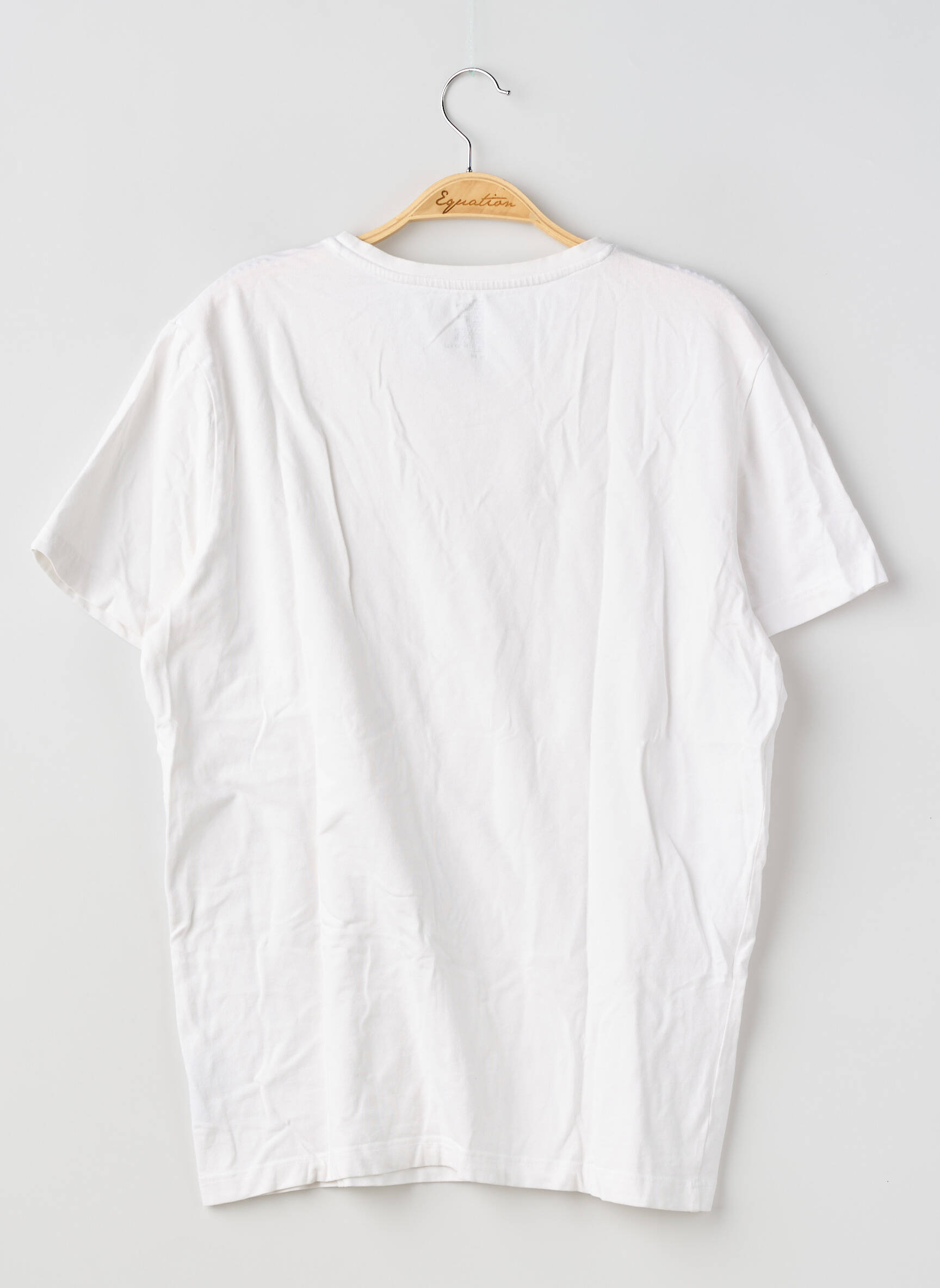 T-shirt coupe droite manches courtes blanc H&M homme